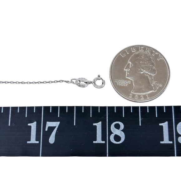 Cable Link Chain Necklace | Italian Vintage Sterling Silver 925 | 18" - Picture 3 of 4